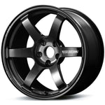 A front view of Volk Racing TE37 Saga S-plus Wheel 18x7.5 5x100 48mm Diamond Dark Gunmetal with white background