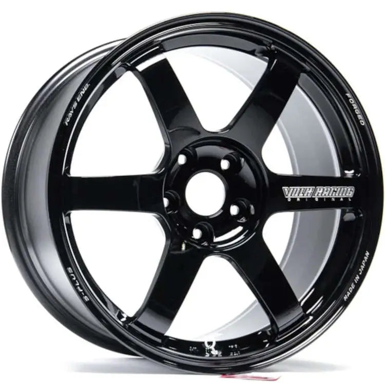 Volk Racing TE37 Saga S-plus Wheel 18x10.5 5x120 20mm Gloss Black ...