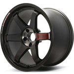 A front view of Volk Racing TE37SL Black Edition III Wheel 19x10.5 5x114.3 21mm Pressed Black with white background