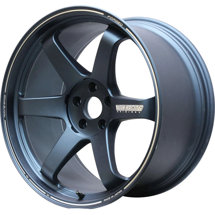 A front view of Volk Racing TE37 Ultra Large Wheel 20x9.5 6x139.7 0mm Gunmetal Blue with white background