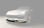A front view of TECHART Front Spoiler I (Two-Piece) Porsche Cayenne with the spoiler highlighted