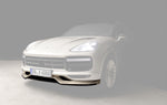 A front view of TECHART Front Spoiler I (Spoiler Lip) Porsche Cayenne with the spoiler highlighted