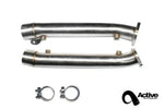 active test pipes side by side for bmw m3 2008-2013 with clamps