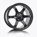A view of the Titan 7 T-D6 LE FORGED 6 SPOKE Wheels with a white background in Machine Black for TOYOTA GR86 / SUBARU BRZ 17" 2022+