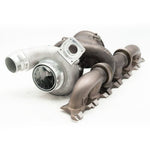 A front wide view of Pure Turbos Turbo Upgrade NEW Pure900 for Toyota Supra (A90/A91) 6-Port 2021+ with white background