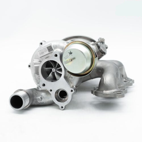 A front wide view of Pure Turbos Turbo Upgrade Pure550 for Toyota GR Corolla / GR Yaris 2020+ with white background
