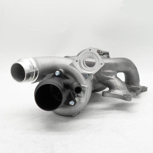A back wide up view of Pure Turbos Turbo Upgrade Pure800 for BMW B58 (G-Chassis) 2020+ with white background