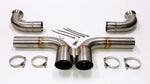 A top wide view of Shark Werks Track Exhaust for Porsche 991 / 991.2 GT3 / RS and all its parts with a white background