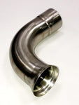 A pipe of the Shark Werks Track Exhaust for Porsche 997 / 997.2 GT3 / RS with white background