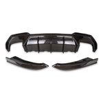 wide view of TRE Pre-Preg Carbon Fibre Competition Rear Diffuser Set for BMW 4 Series G22 / G23 2020+ with white background