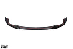 wide view of TRE Pre-preg Carbon Fibre CS Front Splitter for BMW M2 Competition F87 2018-2021 with white background