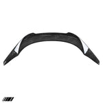 Wide view of TRE Carbon Pre-Preg Carbon Fibre Performance Rear Spoiler for Toyota Supra J29 2019+ with white background