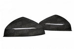 wide view of TRE Pre-preg Carbon Fibre Wing Mirror Covers for Audi A3 & RS3 8V 2012-2020 with white background