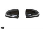 wide view of TRE TRE Pre-preg Carbon Fibre Wing Mirror Covers for Mercedes C Class / C63 2014+ with white background