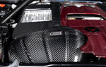 A close up view of the Eventuri Carbon Intake System for Mercedes G63 AMG 2019-2025 fitted in the car