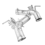 A top wide view of Tubi Style Muffler Kit with Valves and GPF Emulator for Ferrari 296 GTB and GTS 2021+ with white background
