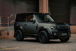 Green Land Rover Defender 90 fitted with Urban Widetrack fender arches
