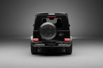 Straight-on rear view of a G63 W465 with the Urban Aero Kit spoiler and wheel carrier cover