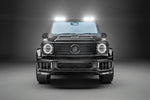Urban W465 G63 Aero Kit with the 12-light carbon roof bar and splitter DRLs switched on