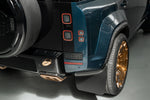Rear view of a Land Rover Defender OCTA fitted with the Urban OCTA V2 wheel cover