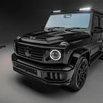 Urban G63 W465 Aero Kit front splitter and grille center icon, lit roof light bar
