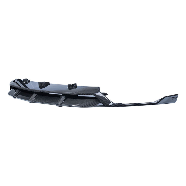 A front view of Urban Automotive Carbon Fiber Lower Front Bumper Splitter Lamborghini Urus 2018+ with white background