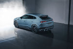 A side wide view of a blue car fitted with Urban Automotive Carbon Fiber Body Kit Lamborghini Urus 2018+