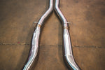 T304 stainless steel mid-pipe section for Valvetronic Designs BMW X5 and X6 valved exhaust