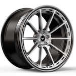 Vorsteiner FR-Aero 310 wheel in a silver finish, angled view