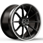 Vorsteiner FR-Aero 310 wheel in a black finish, angled view