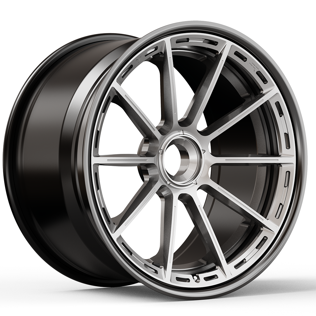 Vorsteiner FR-Aero 310 wheel in a silver finish, angled view, alternate