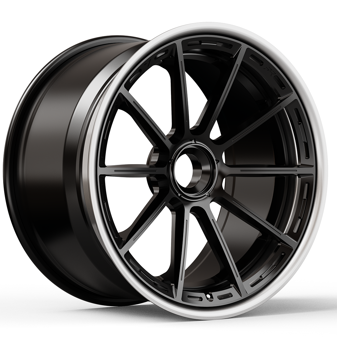 Vorsteiner FR-Aero 310 wheel in a black finish, angled view, alternate