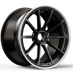 Vorsteiner FR-Aero 310 wheel in a black finish, angled view, alternate