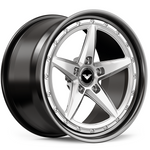 Vorsteiner GTE-351 wheel in a silver finish, angled view