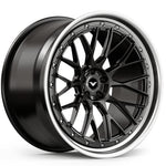 Vorsteiner GTE-352 wheel in a black finish, angled view