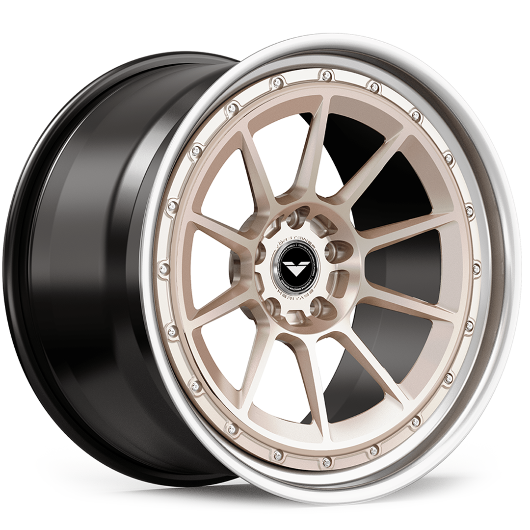 Vorsteiner GTE-353 wheel in a bronze finish, angled view