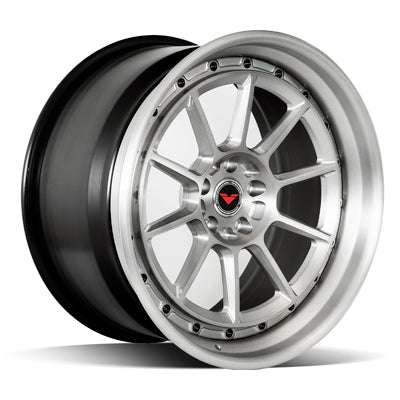 Vorsteiner GTE-353 wheel in a silver finish, angled view, alternate