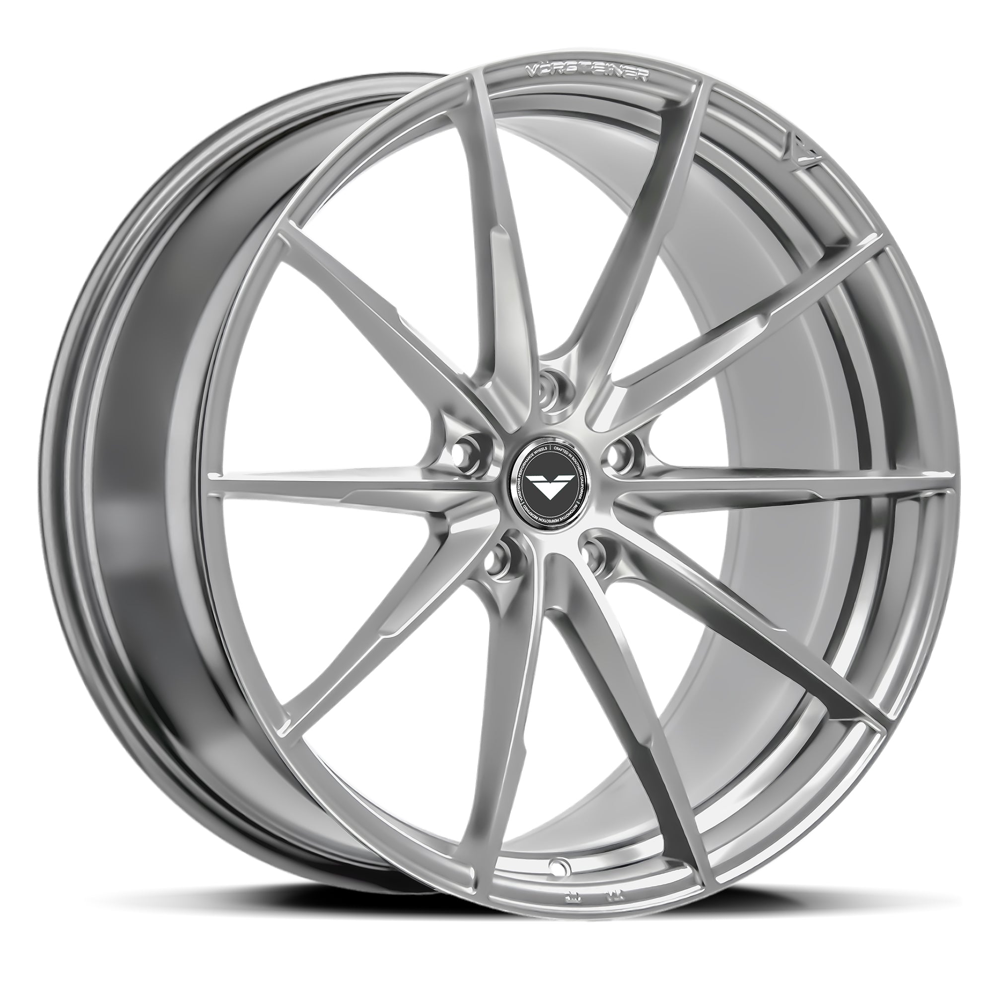 Vorsteiner V-FF 109 wheel in Zara Gray, angled view, for BMW 7 Series