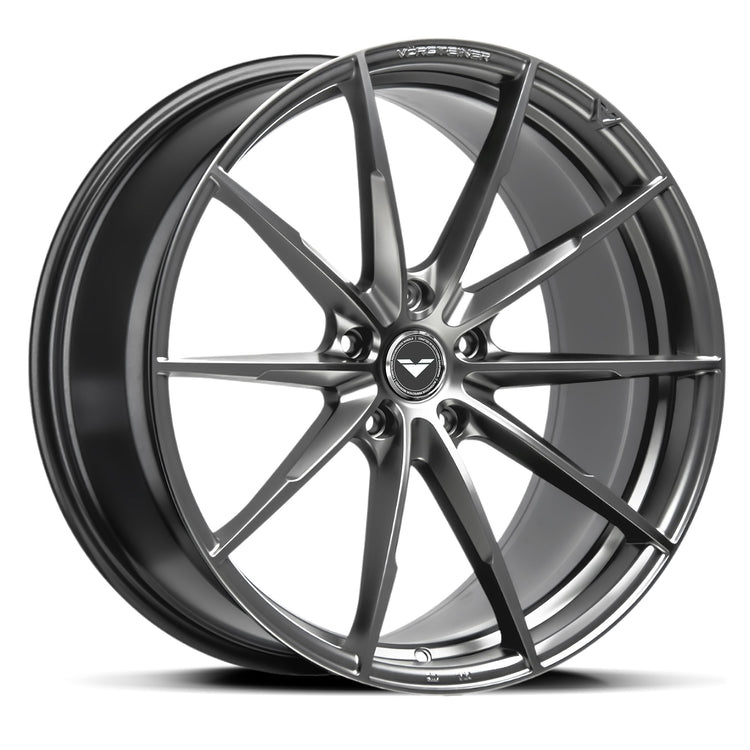 Vorsteiner V-FF 109 wheel in Carbon Graphite, angled view, for BMW X5 M