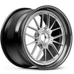 Vorsteiner VC-321 wheel in a silver finish, angled view