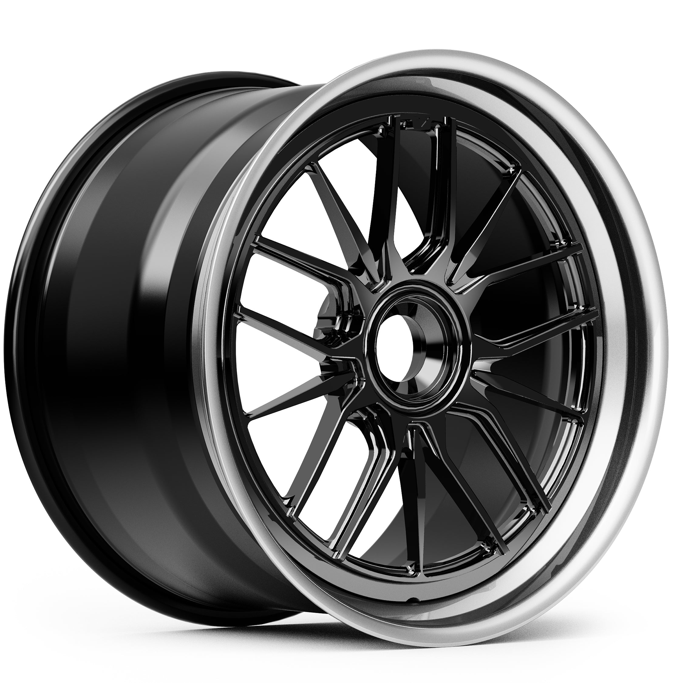 Vorsteiner VC-321 wheel in a black finish, angled view