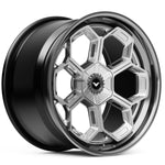 Vorsteiner VC-322 wheel in a silver finish, angled view