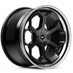 Vorsteiner VC-322 wheel in a black finish, angled view