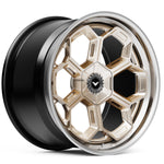 Vorsteiner VC-322 wheel in a bronze finish, angled view