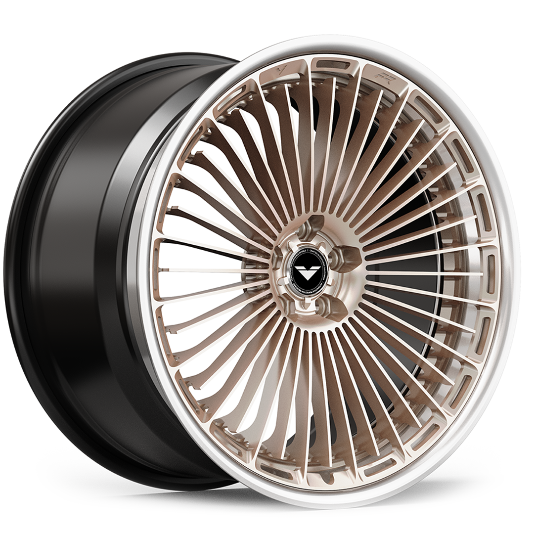 Vorsteiner VE-391 wheel in a bronze finish, angled view