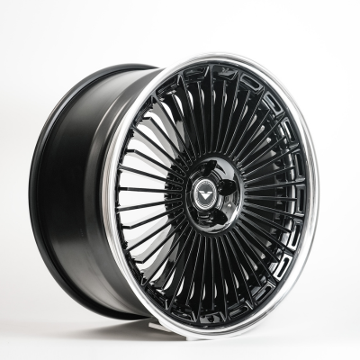 Vorsteiner VE-391 wheel in a black finish, angled view, alternate