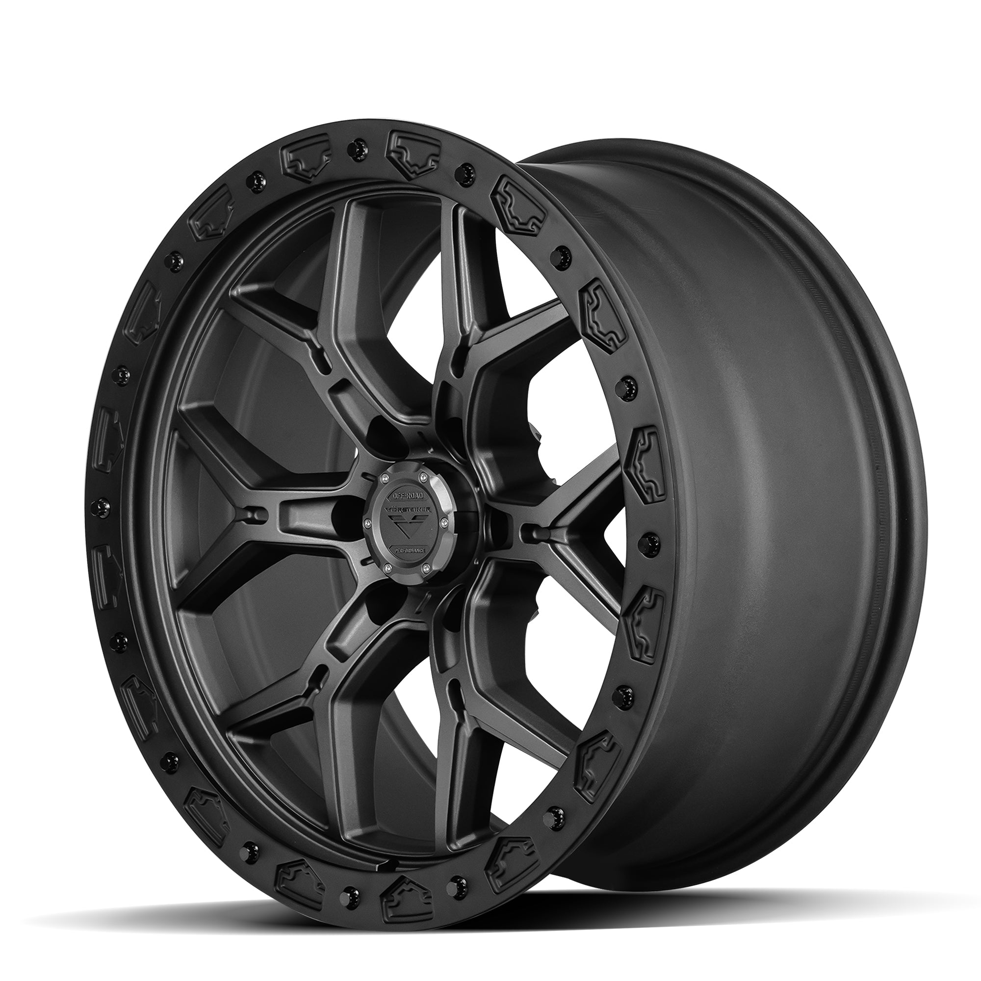 Vorsteiner Venomrex VR-601BL wheel in Tungsten Graphite, angled view, alternate, for Dodge TRX (20x9)