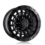 Vorsteiner Venomrex VR-801BL wheel in Coal Black, angled view, for Ram 2500 (17x9)