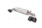 A top view of FI Exhaust Catback Exhaust System For BMW G01 X3 / G02 X4 M40i (OPF) 2019+ muffler with white background