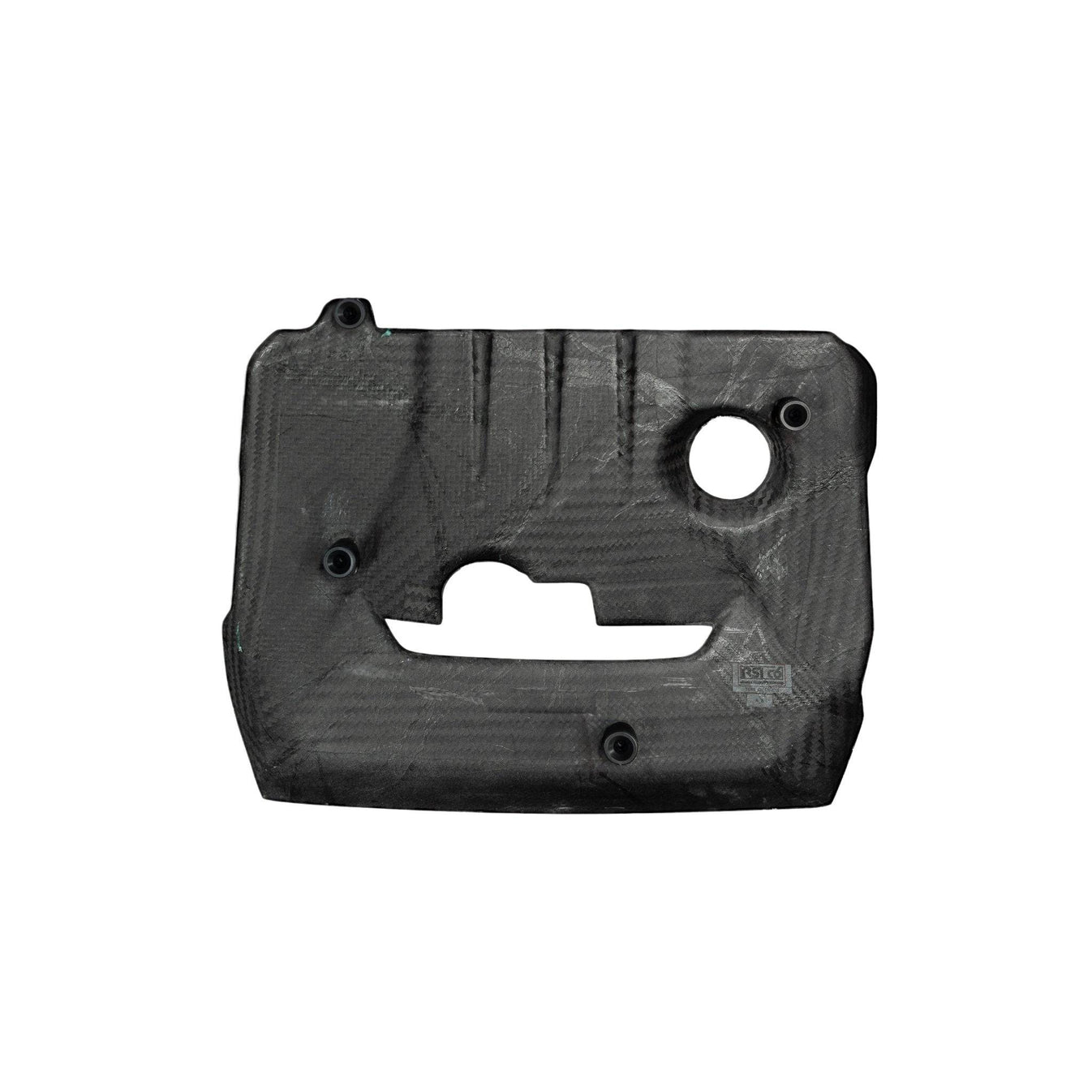 Top front view of TRE Pre-Preg Carbon Fibre Engine Cover for Yaris GR Mk4 2020+ with white background